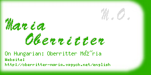 maria oberritter business card